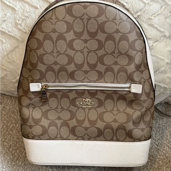Coach Monogram Backpack in Brown and Cream - Picture 13 of 13